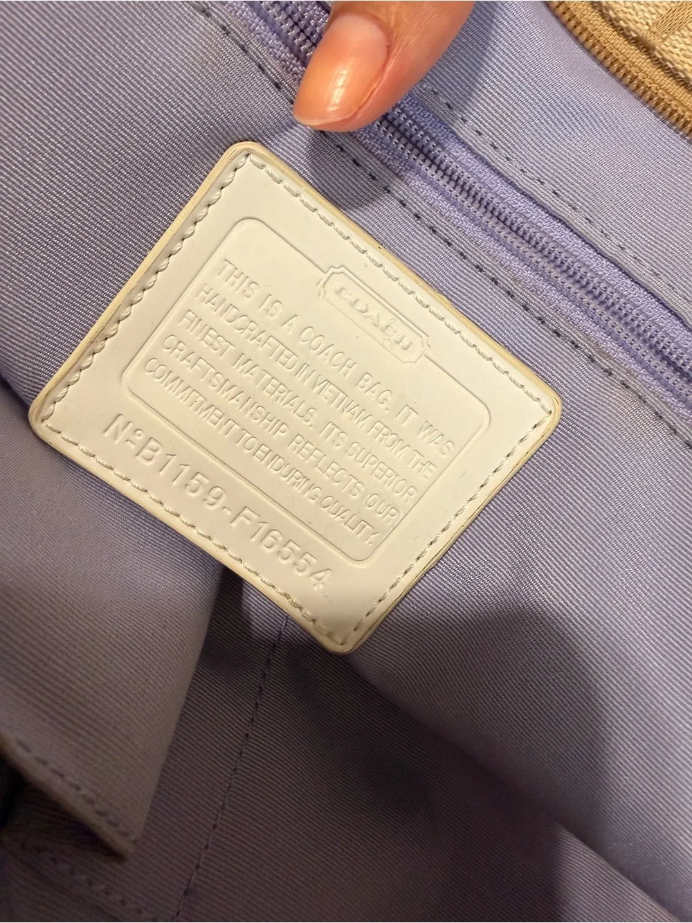 Coach Tan and Cream Signature Canvas Tote